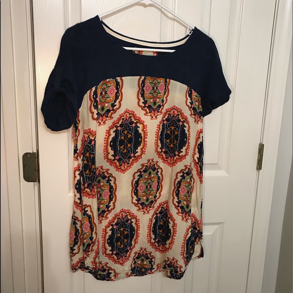 Short sleeved Anthropologie Tunic shirt